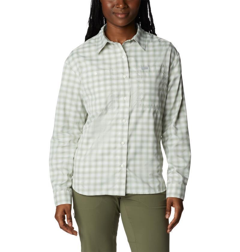 Silver Ridge Utility Patterned LS Shirt - Womens - White / Peak Plaid 1