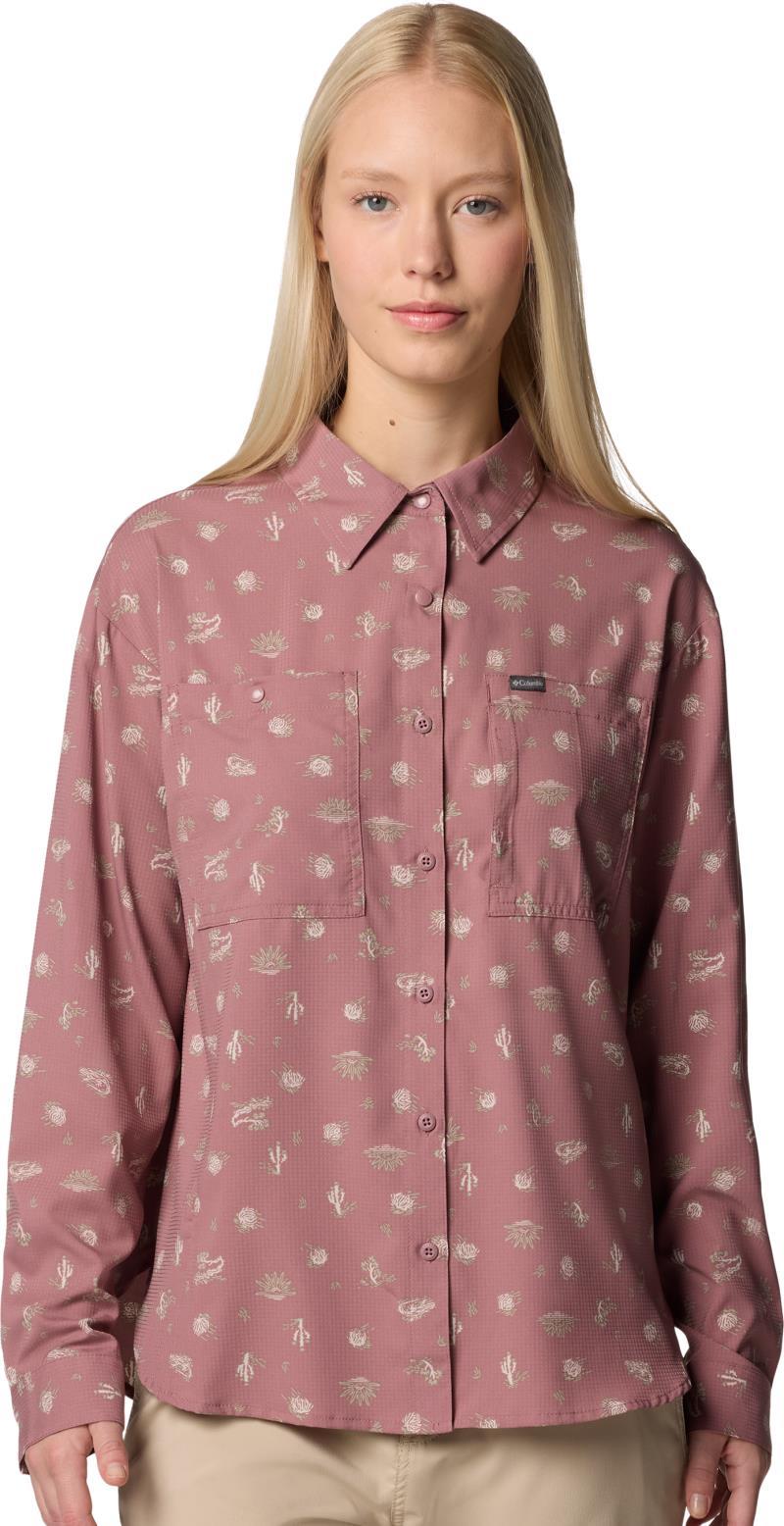 Silver Ridge Utility Patterned LS Shirt - Womens - fig deserted 1