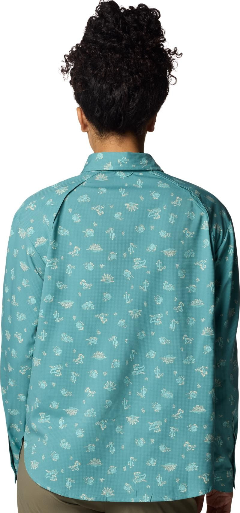 Silver Ridge Utility Patterned LS Shirt - Womens - teal deserted 1