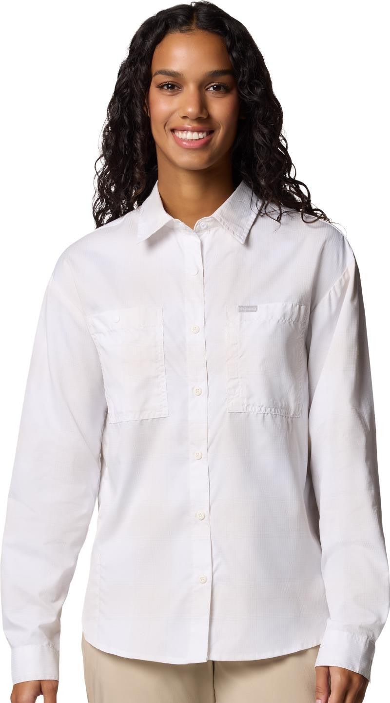 Silver Ridge Utility Patterned LS Shirt - Womens - white large blur check 1