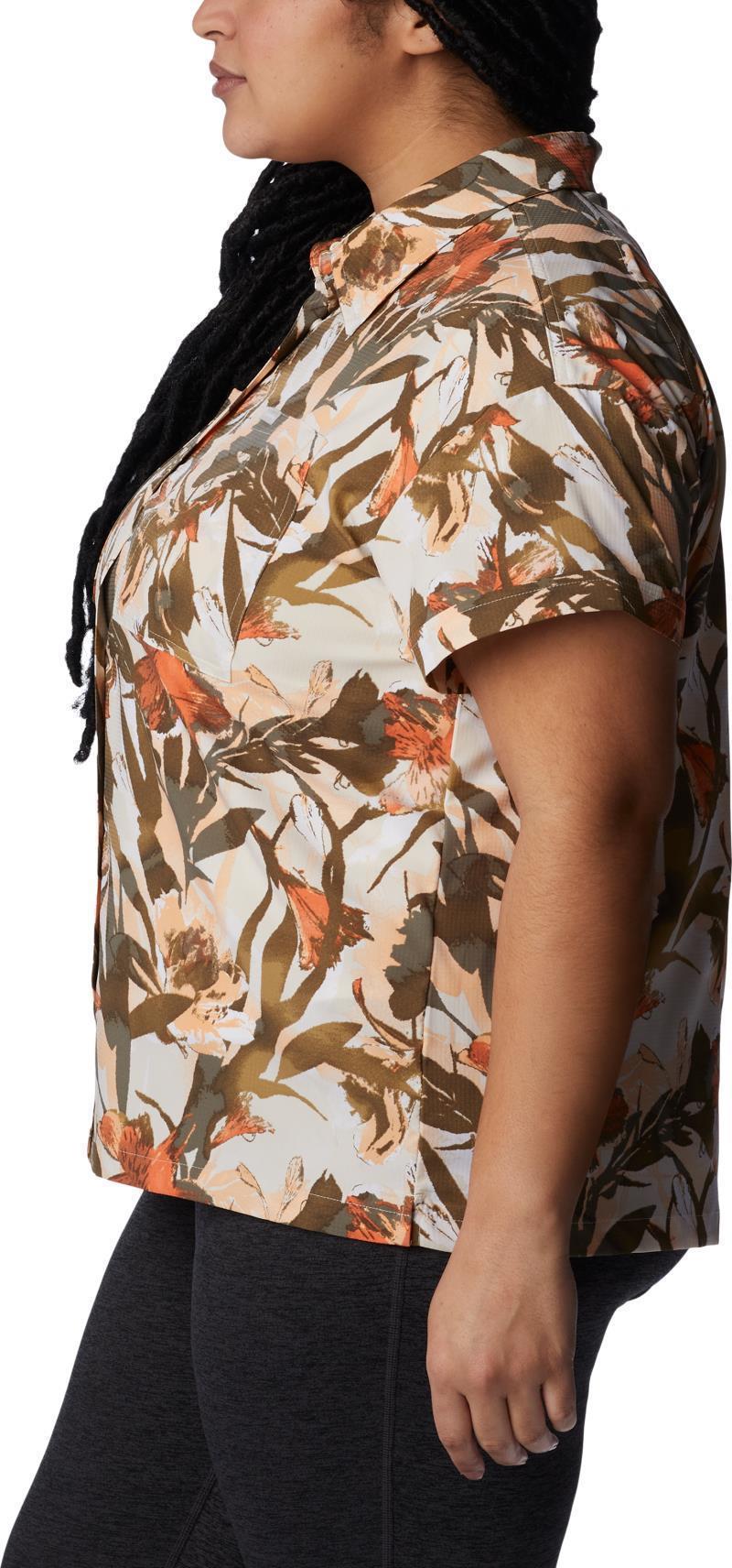 Silver Ridge Utility SS Shirt - Plus - Womens - Chalk / Floriculture 2