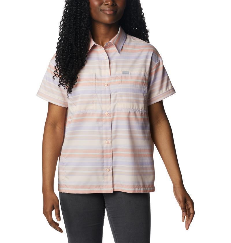 Silver Ridge Utility SS Shirt - Womens - Peach / Painted Hills Stripe 1