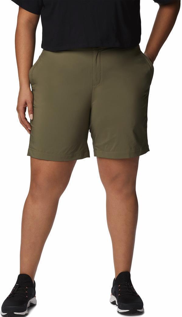 Silver Ridge Utility Shorts, 4" Inseam - Plus - Womens - Stone Green 1