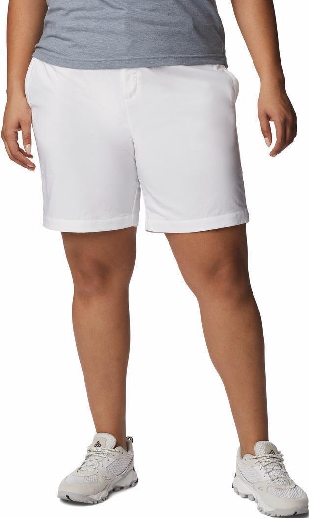 Silver Ridge Utility Shorts, 4" Inseam - Plus - Womens - White 1