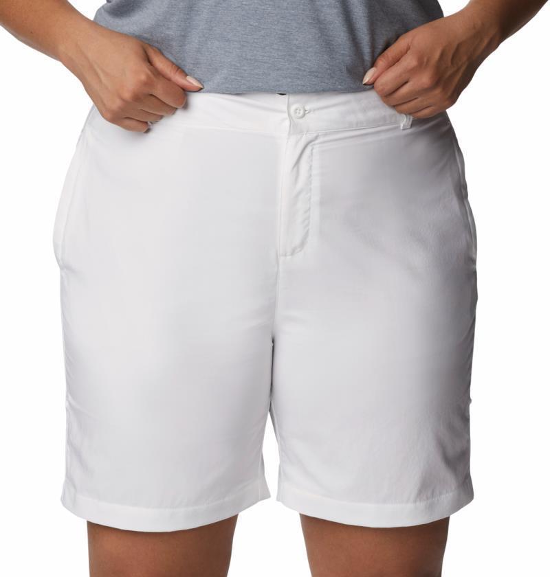 Silver Ridge Utility Shorts, 4" Inseam - Plus - Womens - White 4