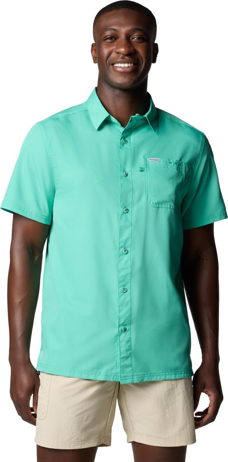 Slack Tide Camp Shirt, Tall - Mens - glaze green 1