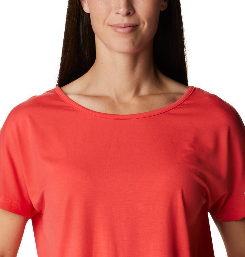 Slack Water Knit Romper, 4" Inseam - Womens - Red Hibiscus 4