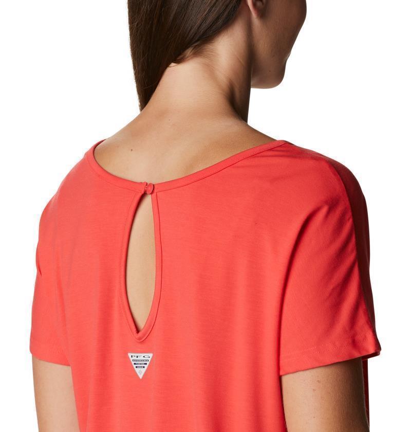 Slack Water Knit Romper, 4" Inseam - Womens - Red Hibiscus 5