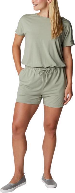 Slack Water Knit Romper, 4" Inseam - Womens - Safari 1