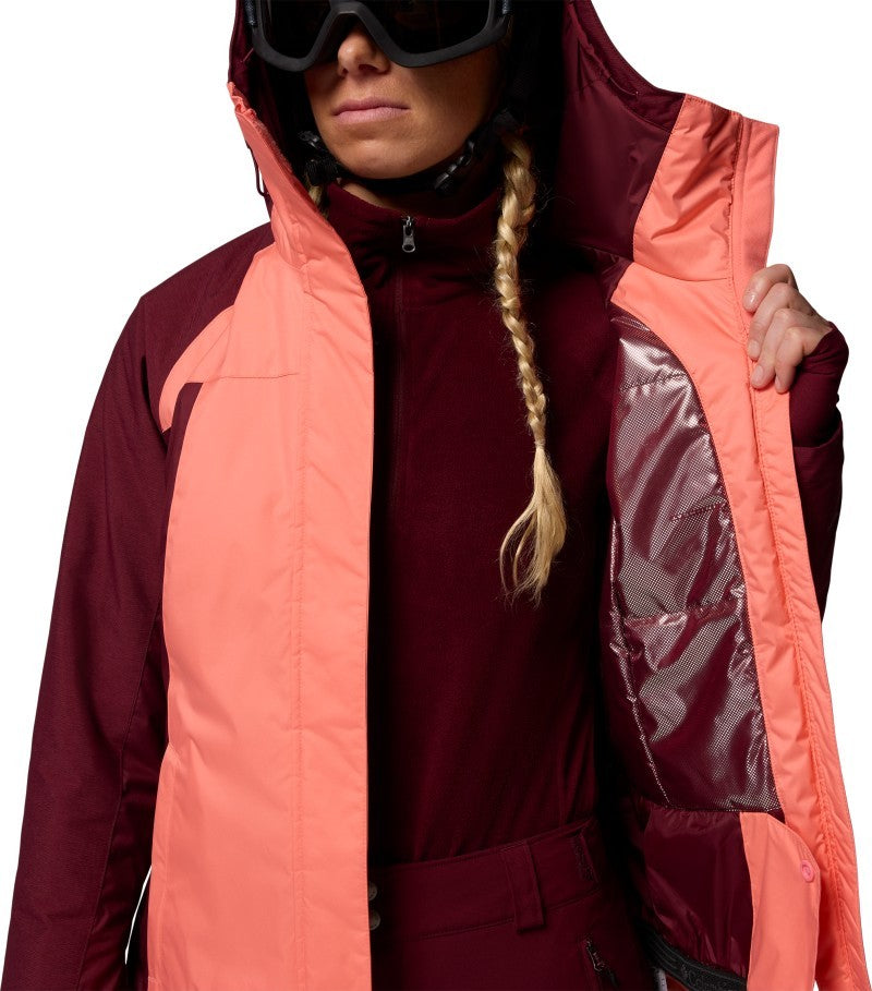 Snowy Summit Insulated Jacket, Extended - Womens - alpenglow / rich wine cross dye 1
