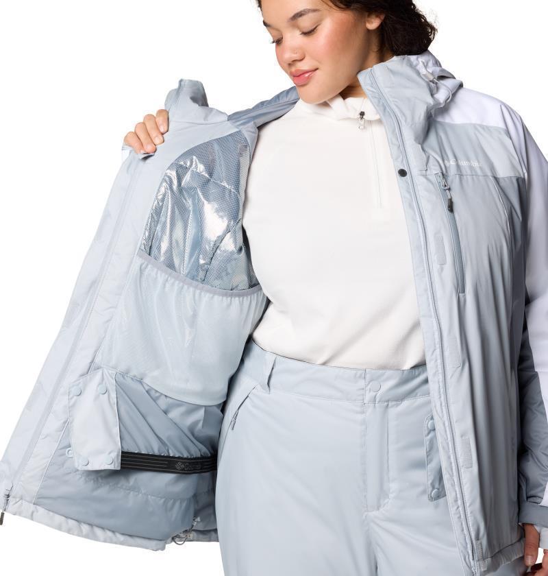 Snowy Summit Insulated Jacket, Extended - Womens - cirrus grey / tradewinds grey / white dobby 1
