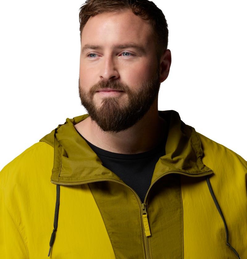 Spire Valley Hooded Windbreaker, Extended - Mens - antique moss / mossy green / greenscape 1