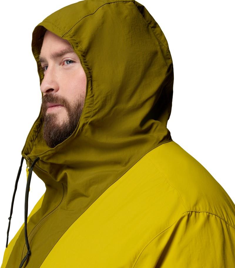 Spire Valley Hooded Windbreaker, Extended - Mens - antique moss / mossy green / greenscape 1