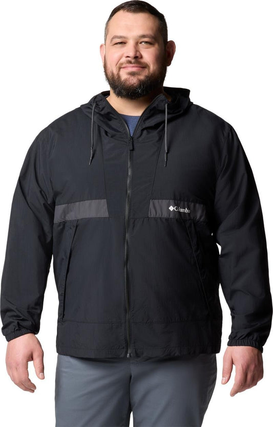 Spire Valley Hooded Windbreaker, Extended - Mens - black / shark 1