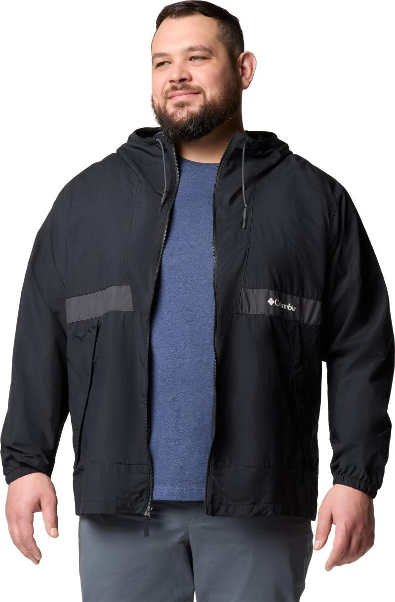 Spire Valley Hooded Windbreaker, Extended - Mens - black / shark 1