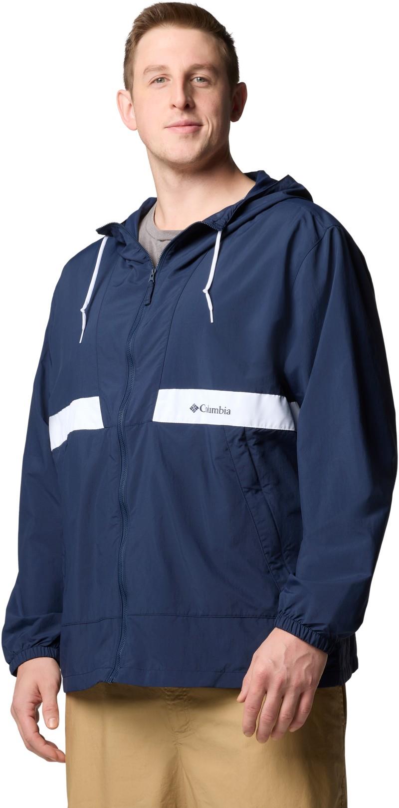 Spire Valley Hooded Windbreaker, Extended - Mens - collegiate navy / white 1