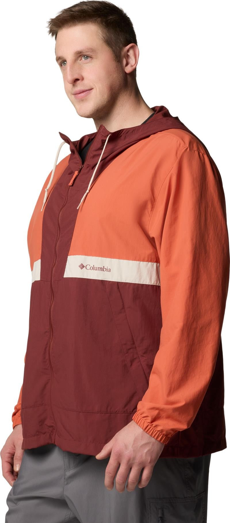 Spire Valley Hooded Windbreaker, Extended - Mens - tuscan / spice / dark stone 1