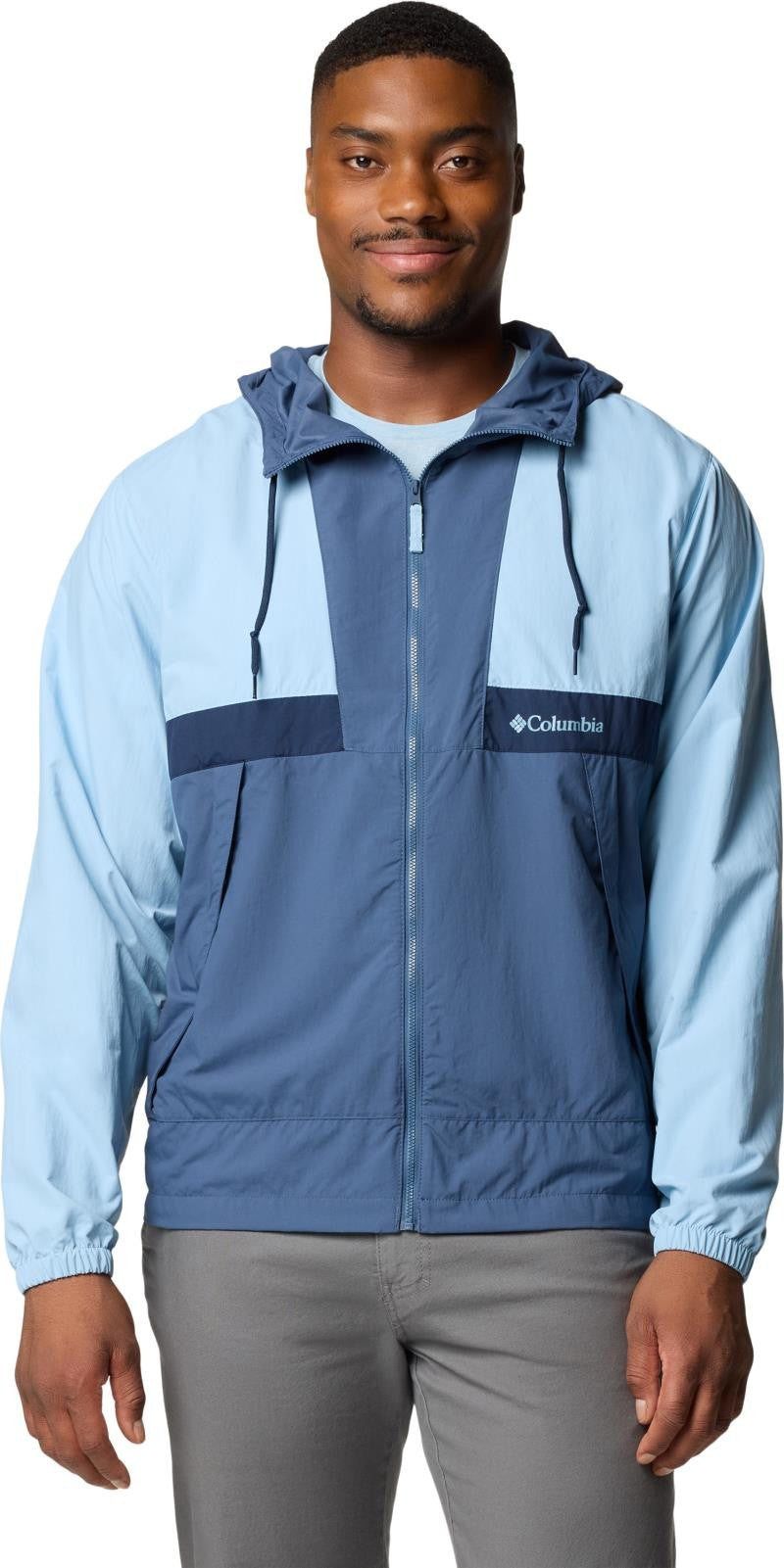 Spire Valley Hooded Windbreaker - Mens - ripple blue / dark mountain / collegiate navy 1