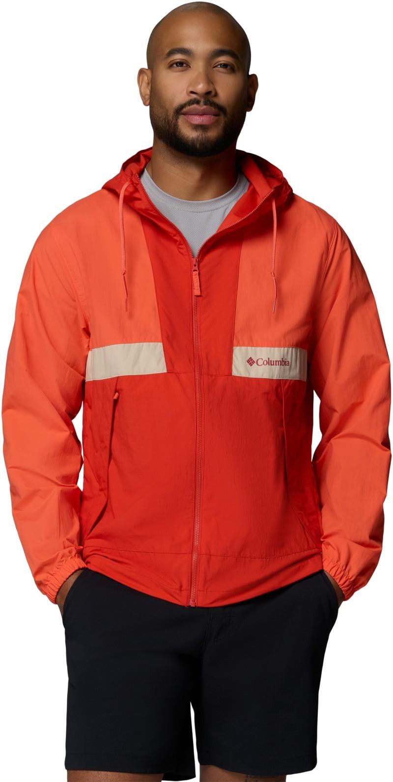 Spire Valley Hooded Windbreaker - Mens - zing / super sonic / ancient fossil 1