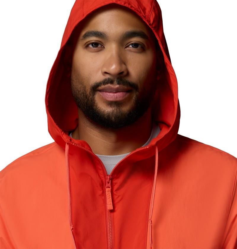 Spire Valley Hooded Windbreaker - Mens - zing / super sonic / ancient fossil 1