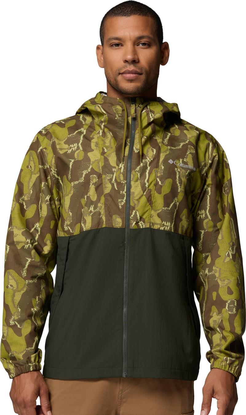 Spire Valley Novelty Windbreaker - Mens - mossy green treebark / greenscape 1