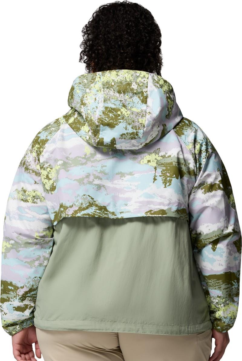 Spire Valley Printed Windbreaker, Extended - Womens - citron haze fieldaze print / safari 1