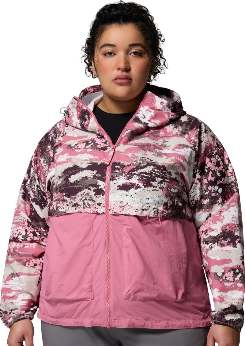 Spire Valley Printed Windbreaker, Extended - Womens - rosette fieldaze print / rosette 1