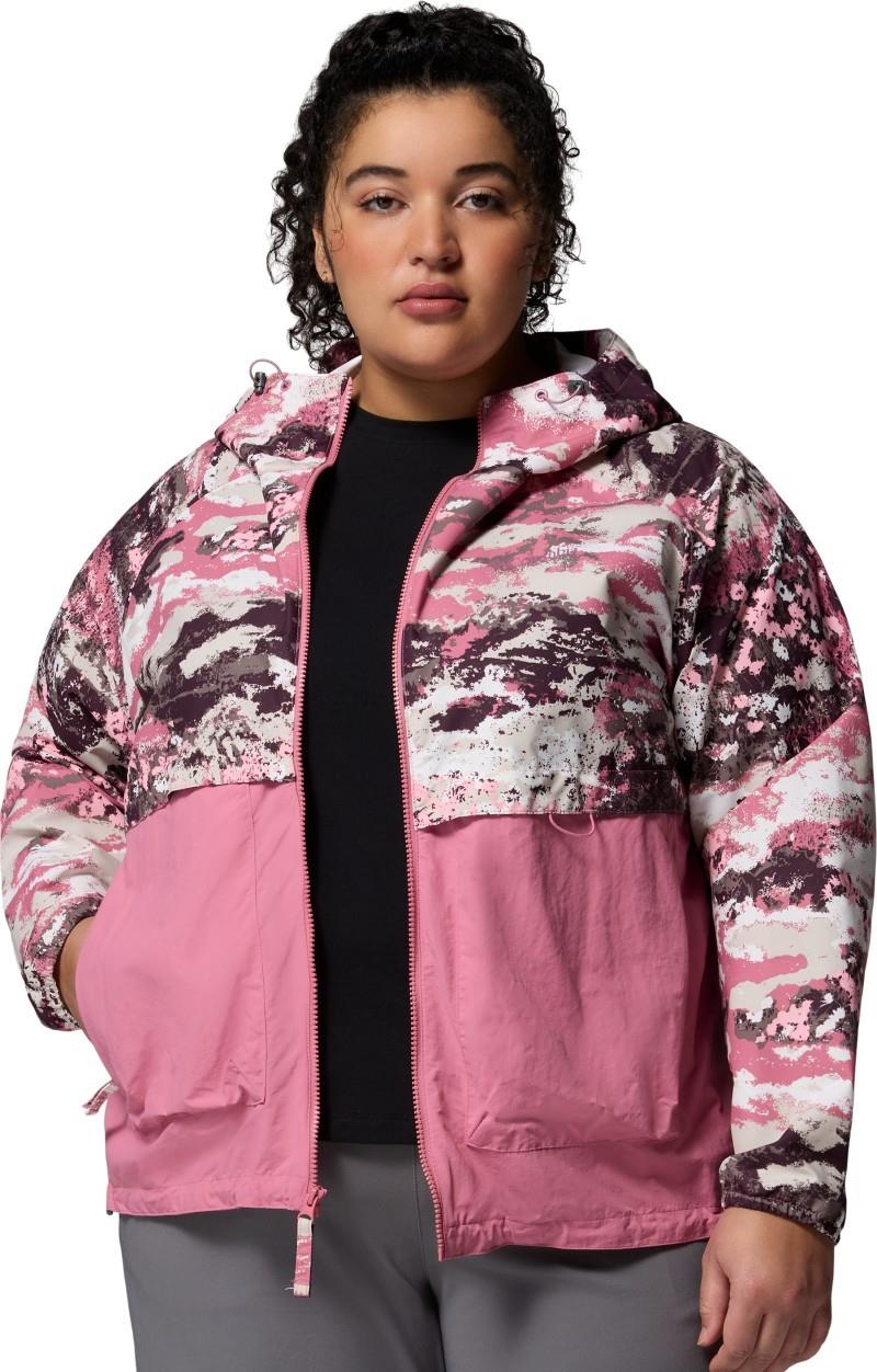 Spire Valley Printed Windbreaker, Extended - Womens - rosette fieldaze print / rosette 1