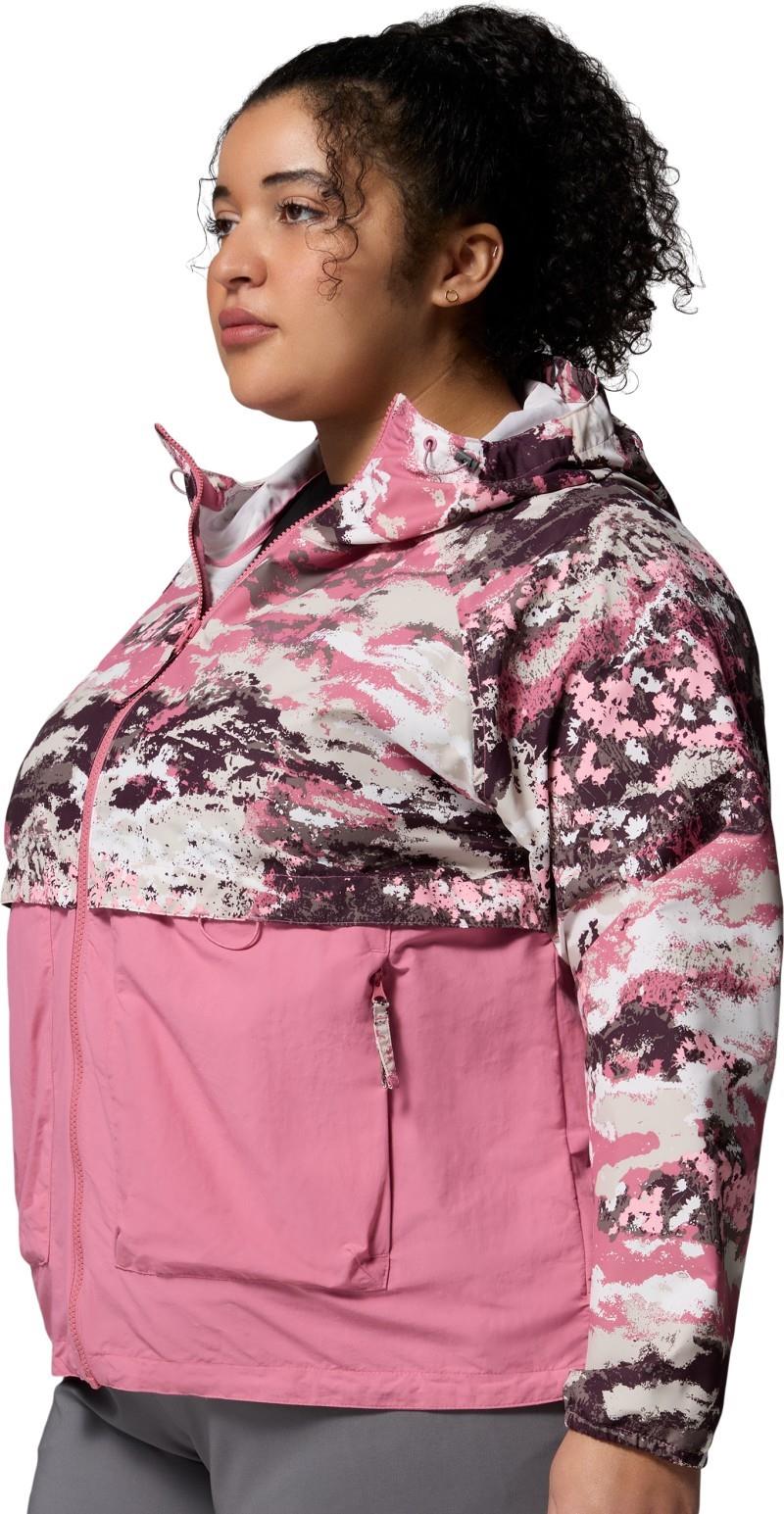 Spire Valley Printed Windbreaker, Extended - Womens - rosette fieldaze print / rosette 1