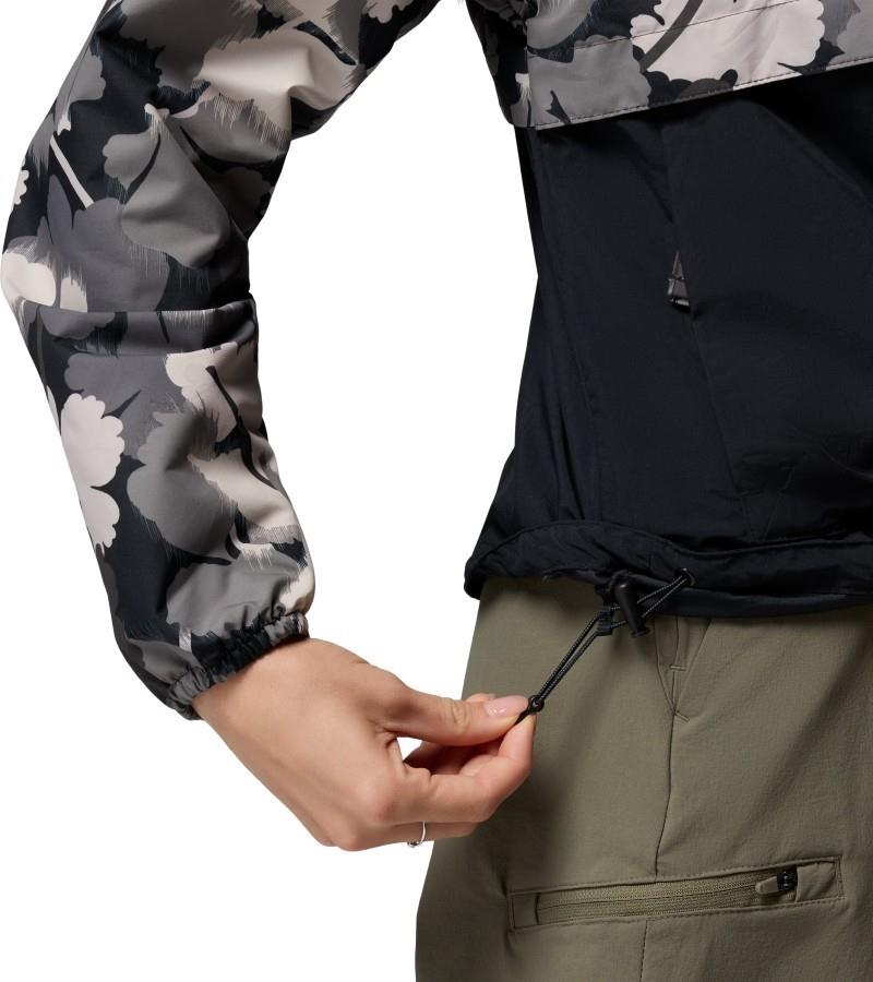 Spire Valley Printed Windbreaker - Womens - black ikatbloom print / black 1