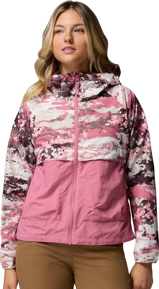 Spire Valley Printed Windbreaker - Womens - rosette fieldaze print / rosette 1