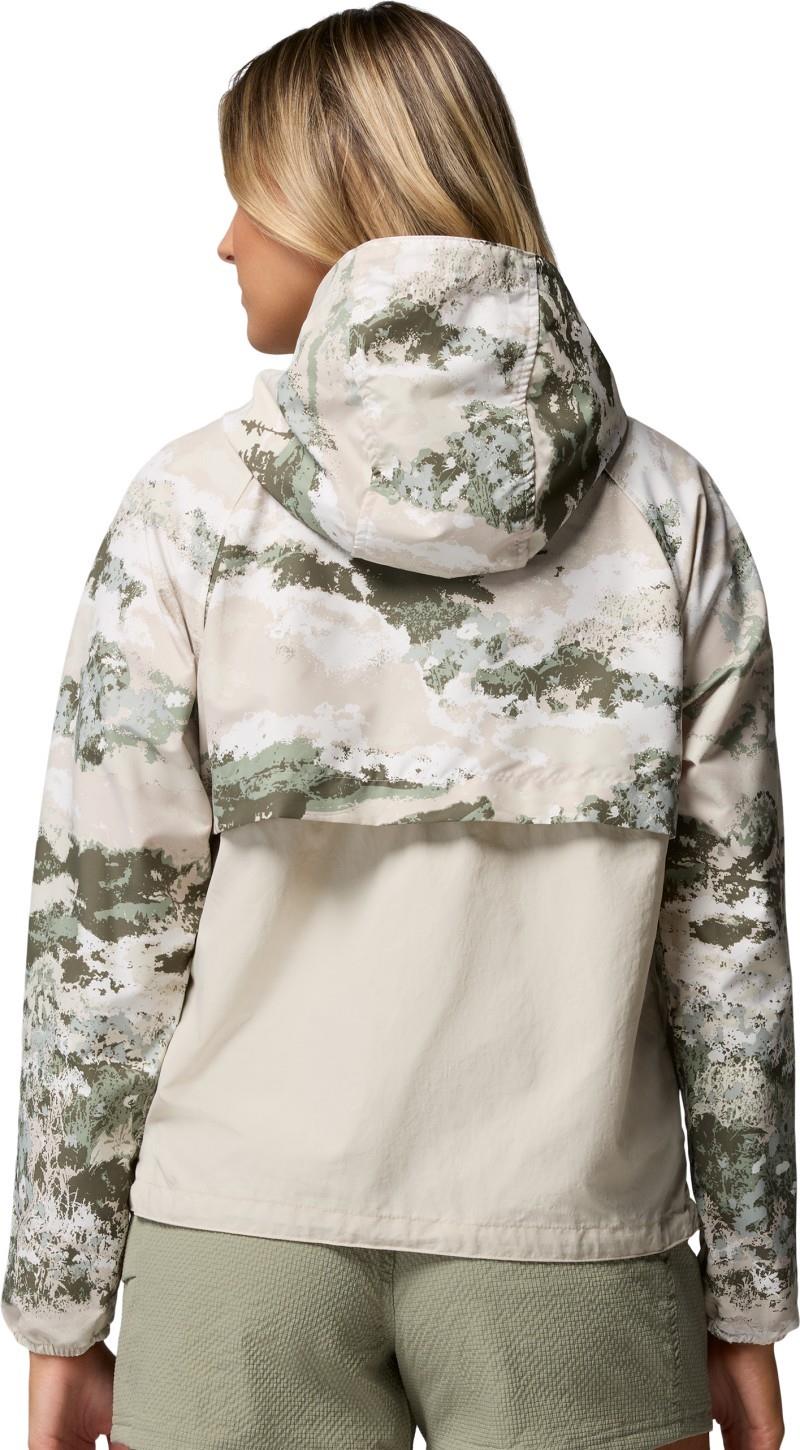 Spire Valley Printed Windbreaker - Womens - safari fieldaze print / dark stone 1