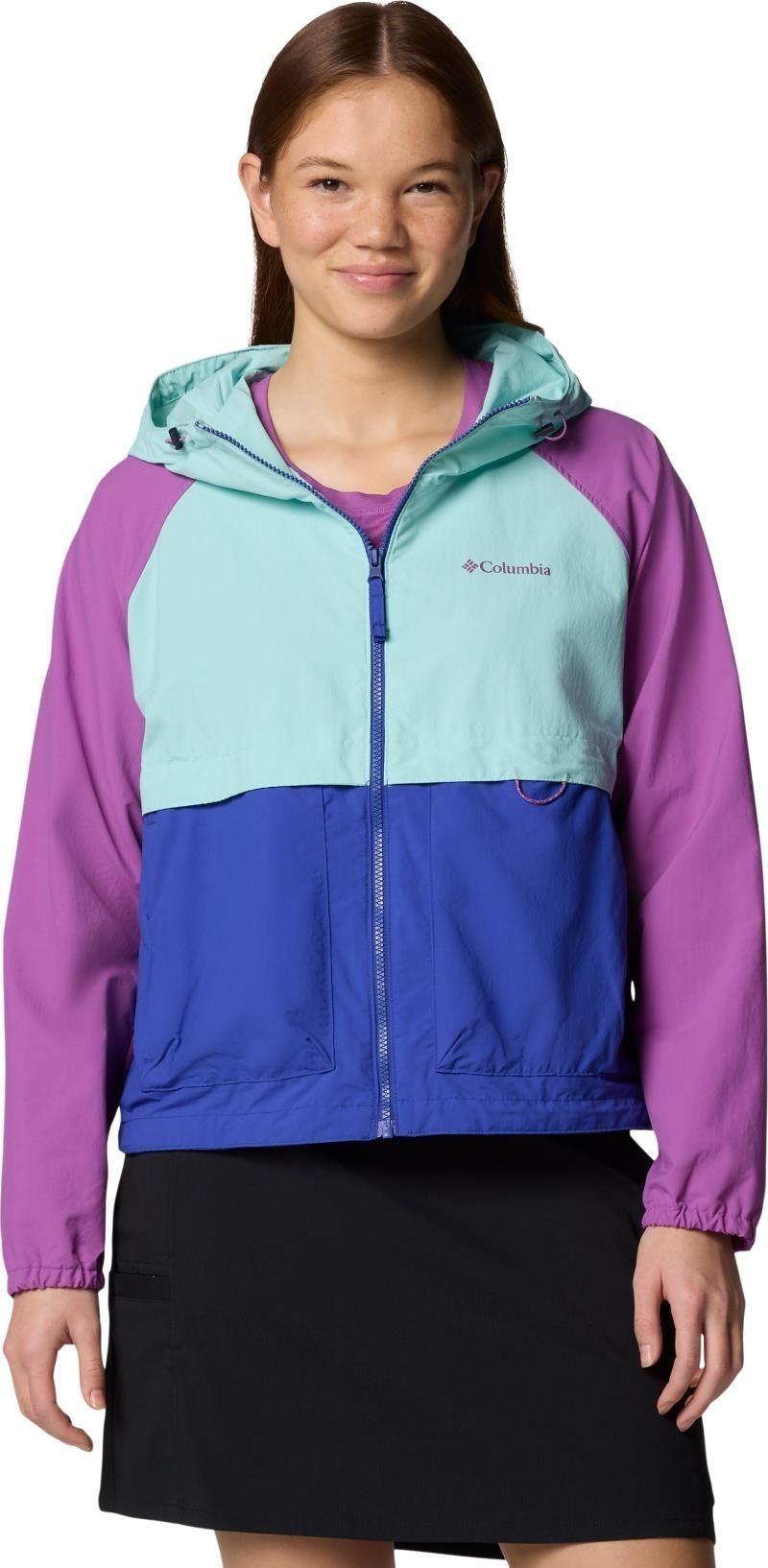 Spire Valley Windbreaker, Extended - Womens - clematis blue / spray / razzle 1
