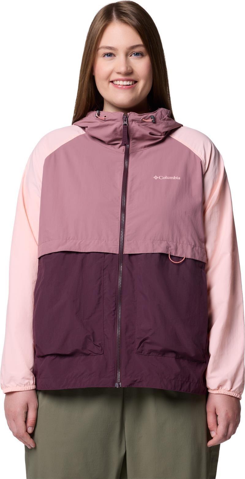 Spire Valley Windbreaker, Extended - Womens - moonvista / fig / pink sand 1