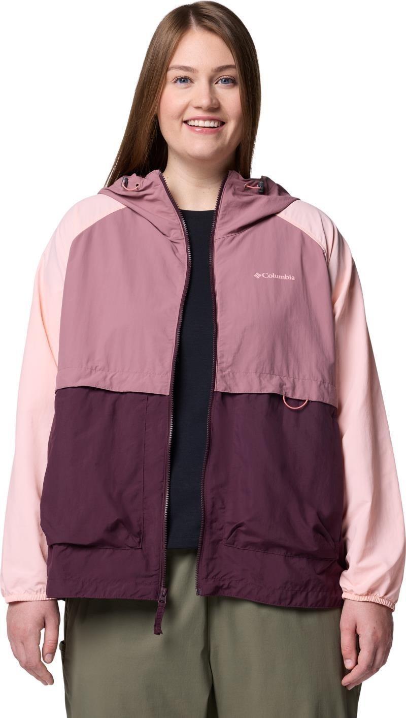 Spire Valley Windbreaker, Extended - Womens - moonvista / fig / pink sand 1