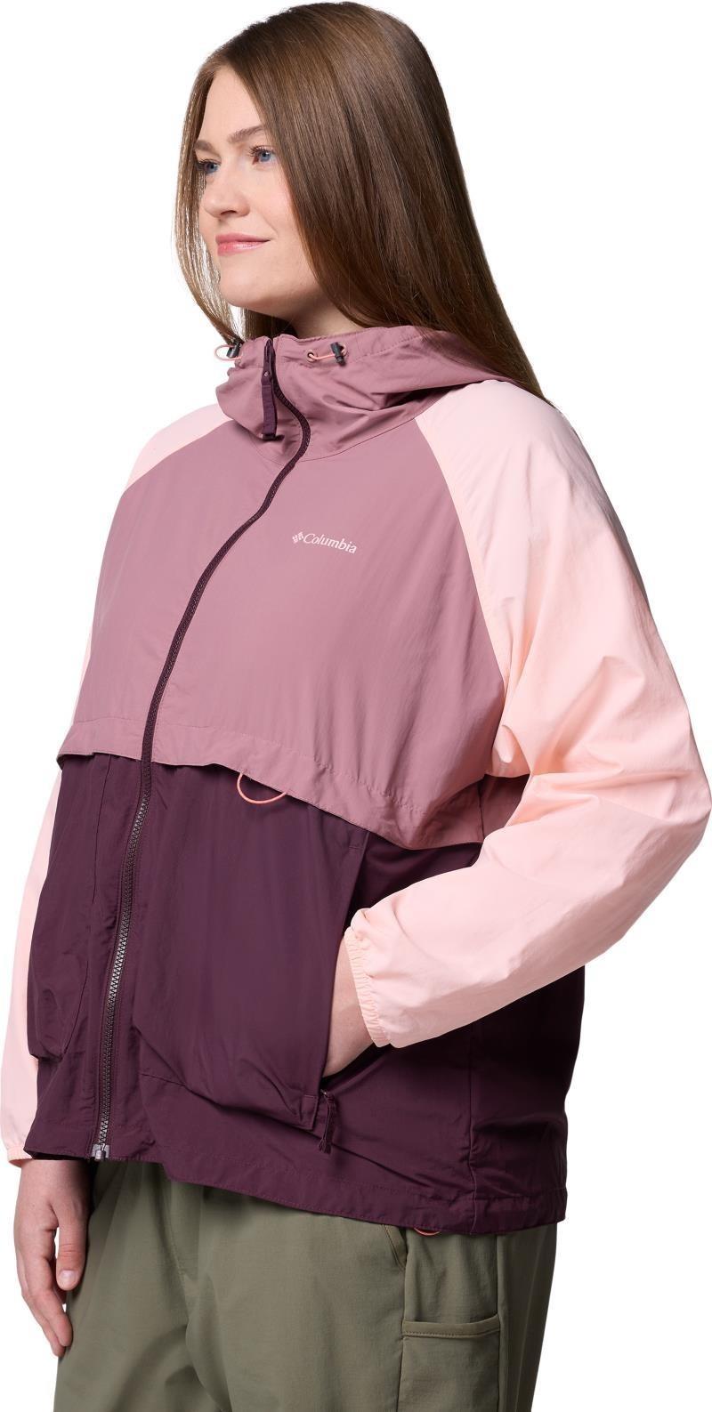Spire Valley Windbreaker, Extended - Womens - moonvista / fig / pink sand 1