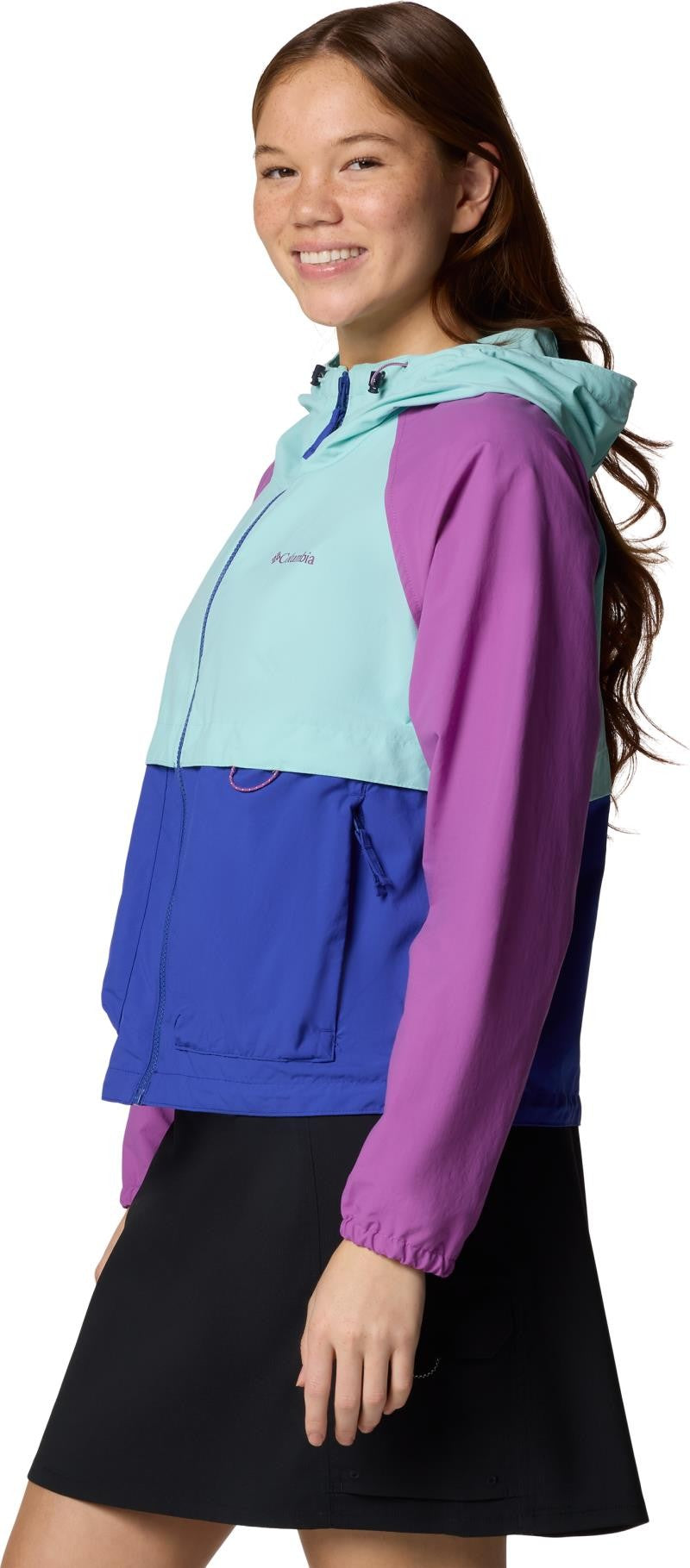 Spire Valley Windbreaker - Womens - clematis blue / spray / razzle 1