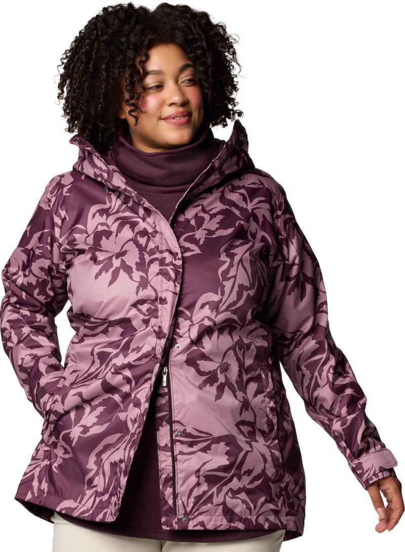 Splash A Little III Printed Jacket, Extended - Womens - Moonvista Leafall Print 1