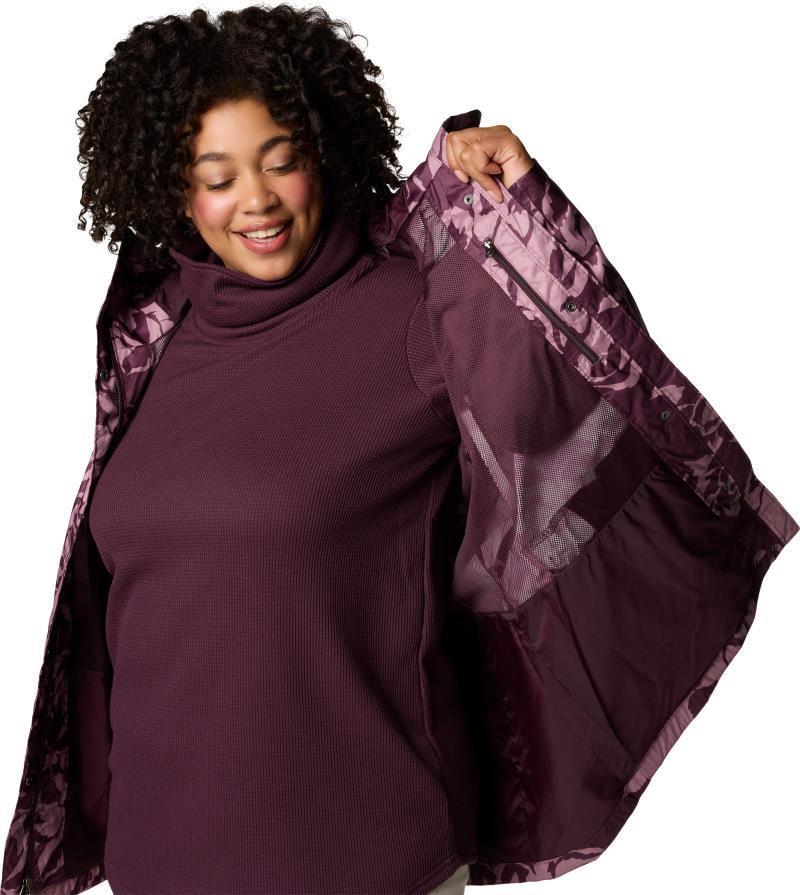 Splash A Little III Printed Jacket, Extended - Womens - Moonvista Leafall Print 4