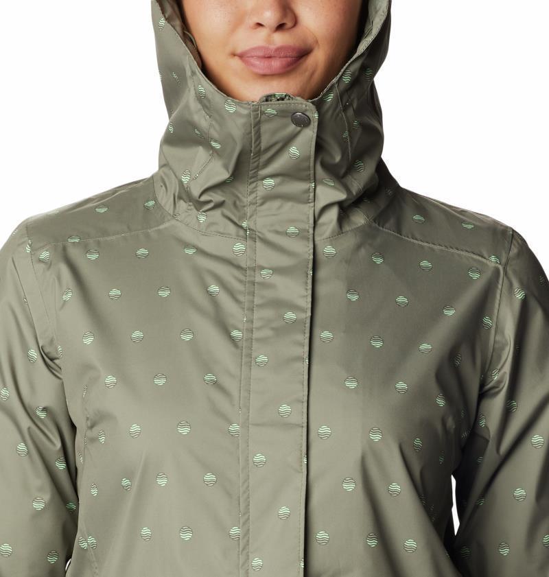 Splash A Little II Jacket - Womens - stone green swell dots print 1
