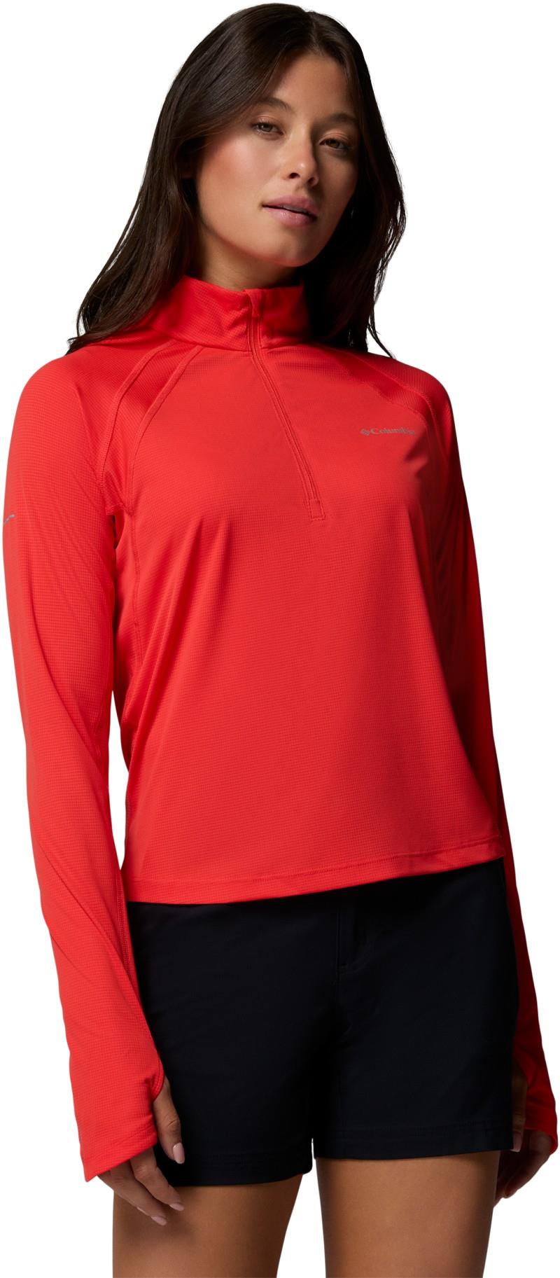 Stealth Spring LS Half-Zip Tee - Womens - poppy red 1