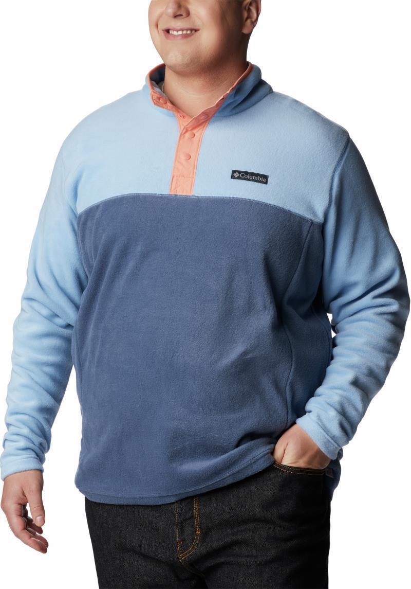 Steens Mountain Half Snap, Extended - Mens - Jet Stream / Dark Mountain / Summer Peach 3