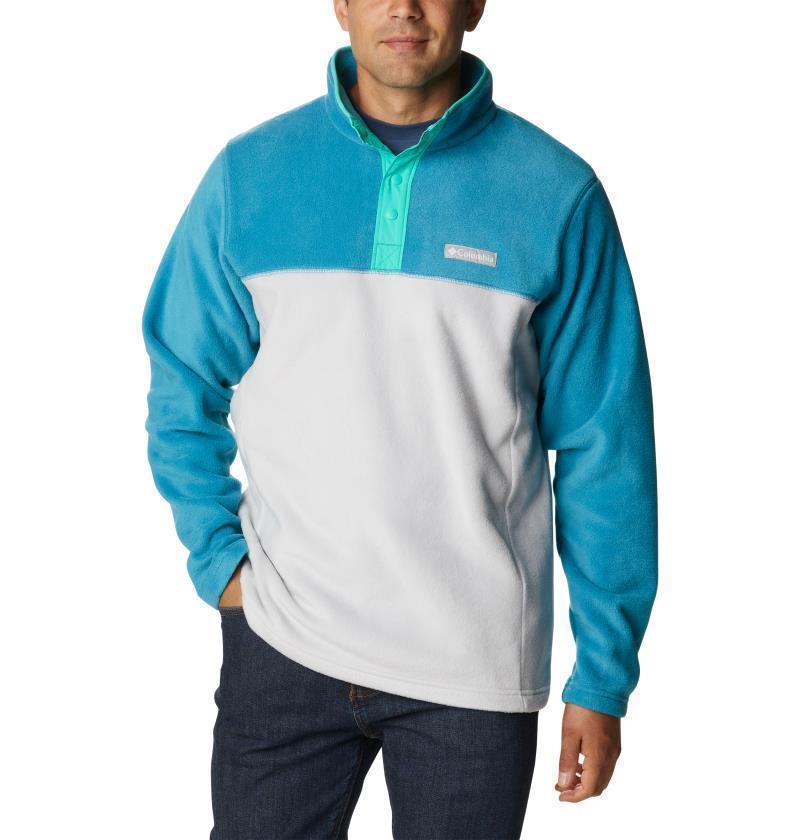 Steens Mountain Half Snap, Extended - Mens - Nimbus Grey / Deep Marine / Electric Turquoise 1