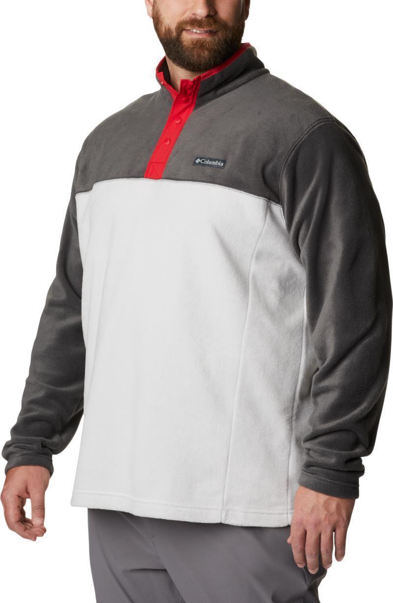 Steens Mountain Half Snap, Extended - Mens - Nimbus Grey / Shark / Mountain Red 4