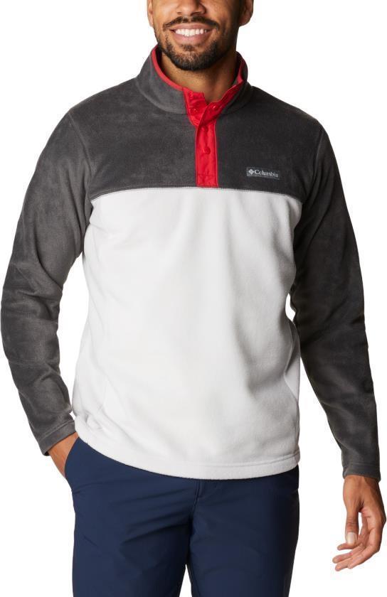 Steens Mountain Half Snap, Tall - Mens - Nimbus Grey / Shark / Mountain Red 1