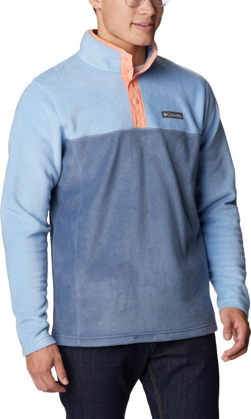 Steens Mountain Half Snap - Mens - Jet Stream / Dark Mountain / Summer Peach 3