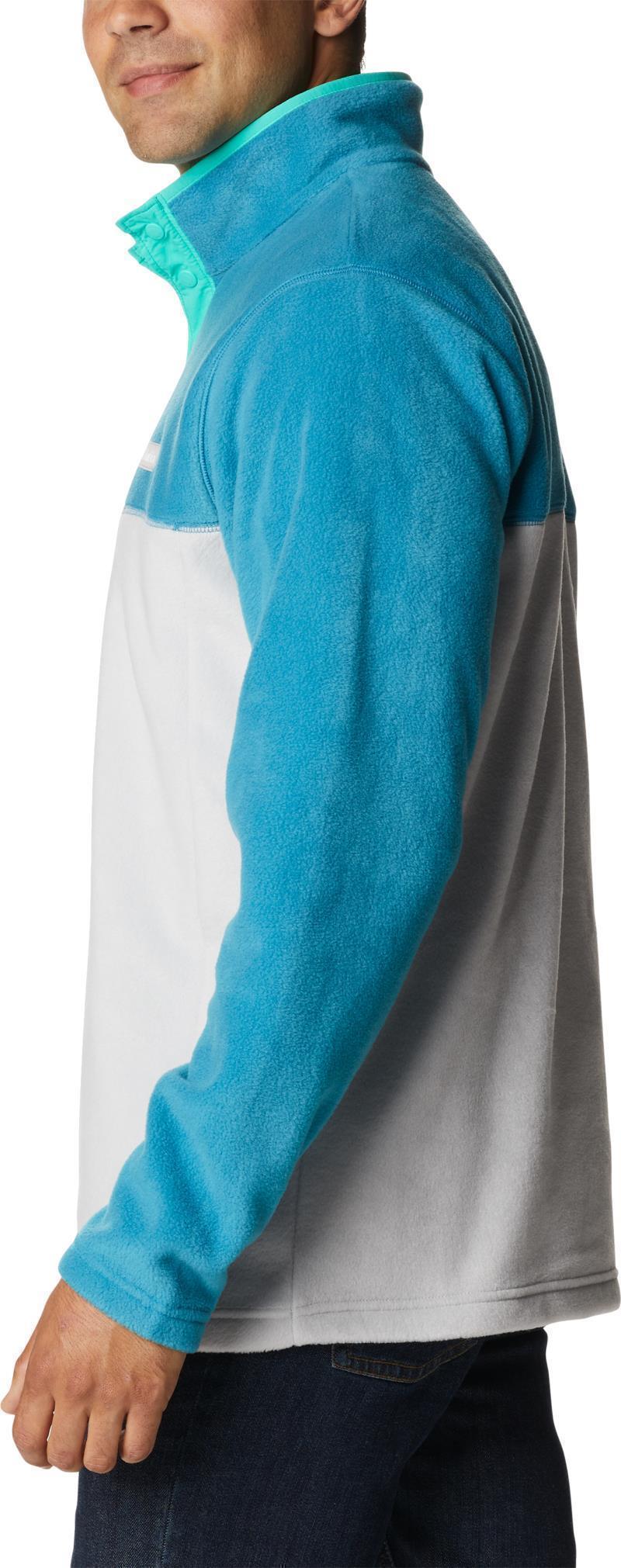 Steens Mountain Half Snap - Mens - Nimbus Grey / Deep Marine / Electric Turquoise 4