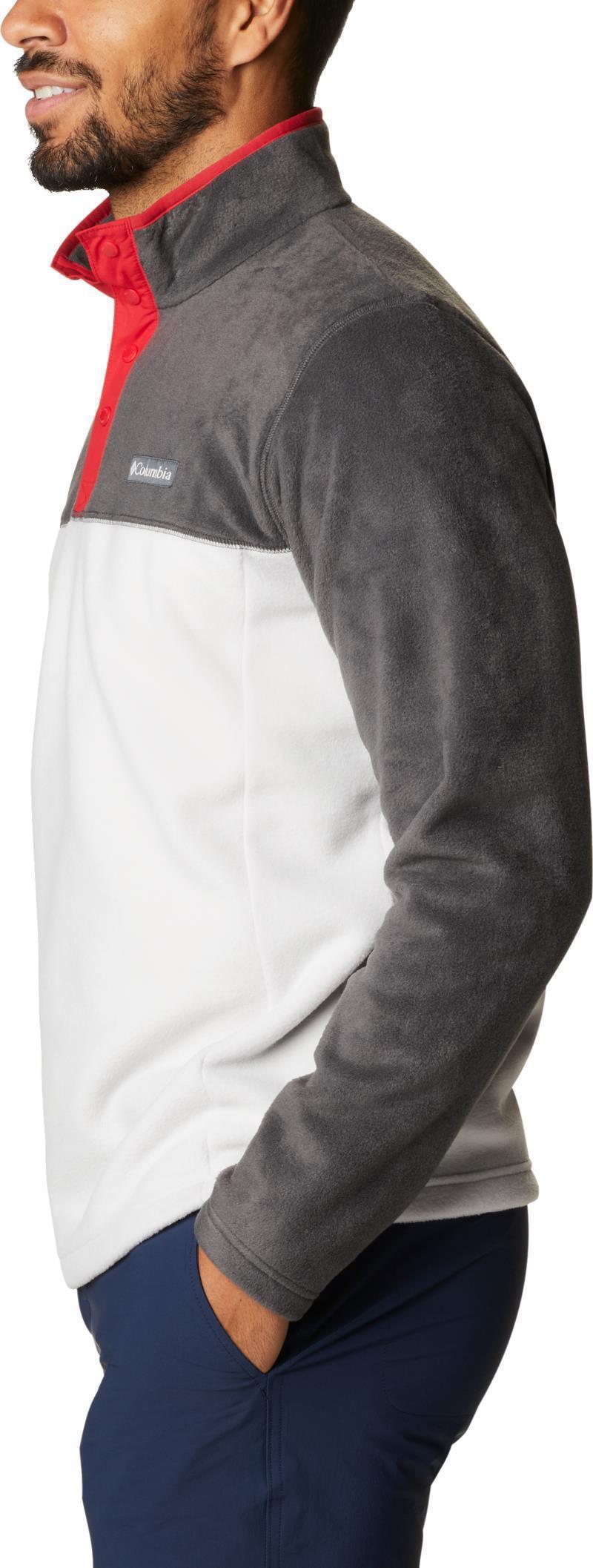 Steens Mountain Half Snap - Mens - Nimbus Grey / Shark / Mountain Red 3