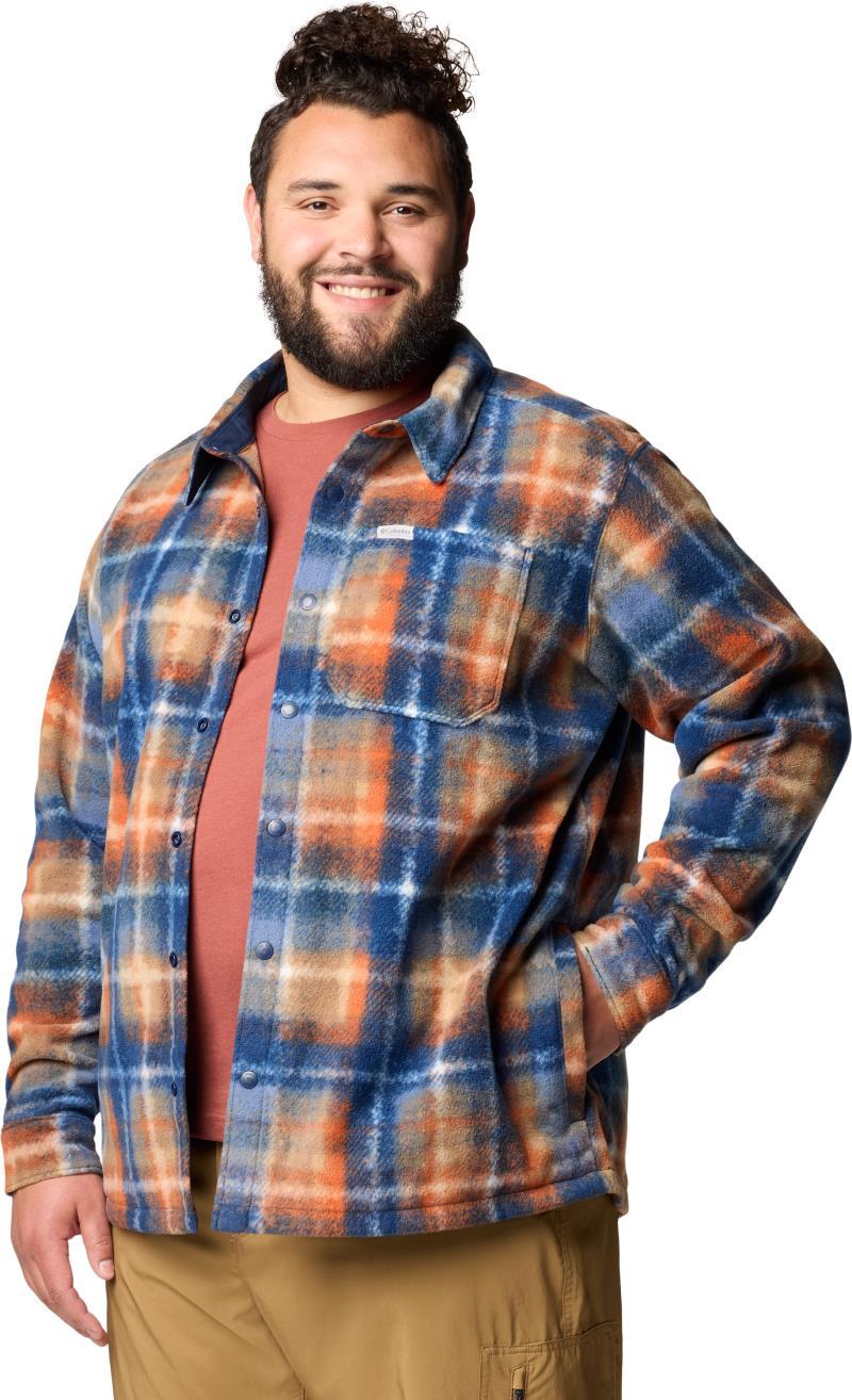 Steens Mountain Printed Shirt Jacket II, Extended - Mens - collegiate navy omblur 1
