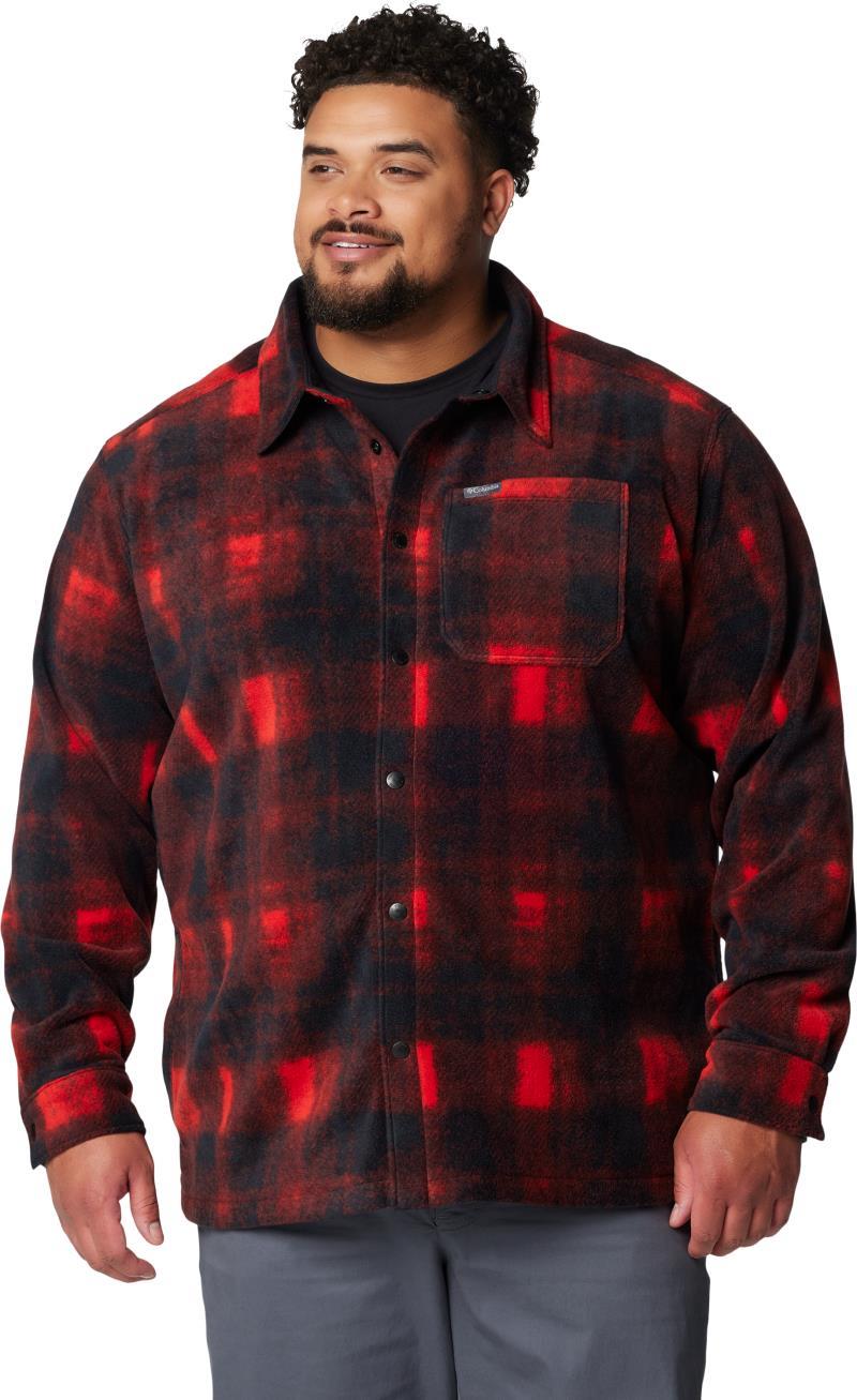 Steens Mountain Printed Shirt Jacket II, Extended - Mens - sail red omblur 1